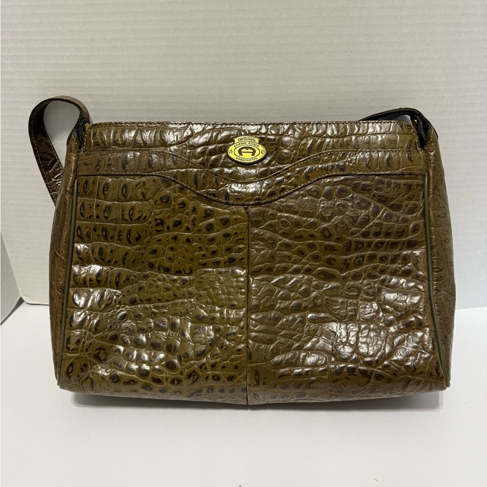 Vintage  Brown Crocodile-Embossed Women's Bag